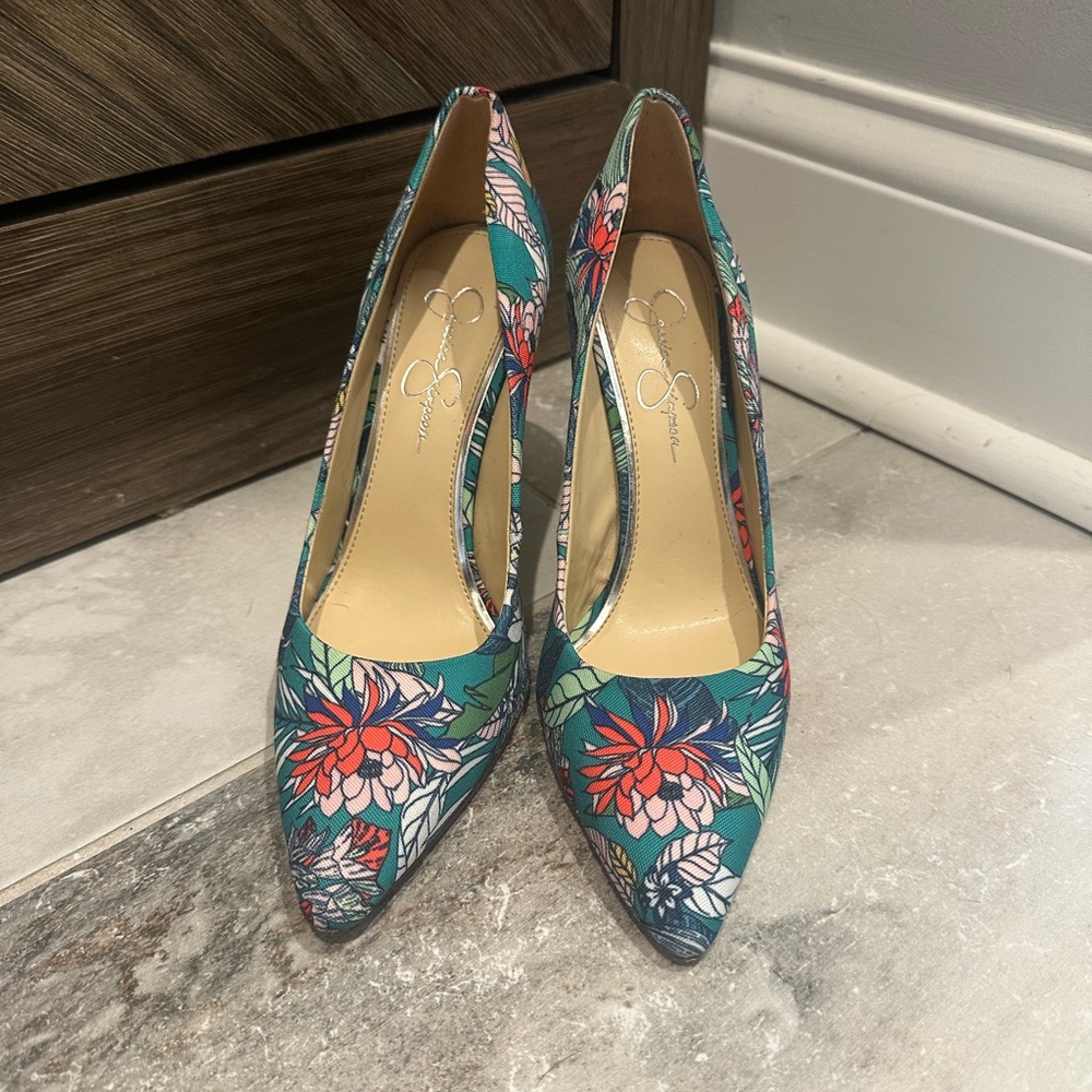 Jessica Simpson Floral Heels